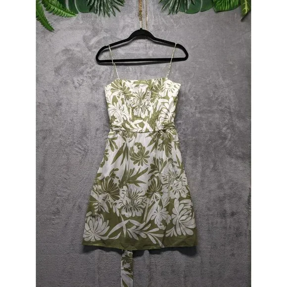 ann taylor green and white dress Women's Green Skirts